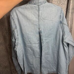 Zara Light Denim Button Down Shirt